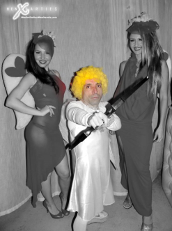 midget stripper, handcuff